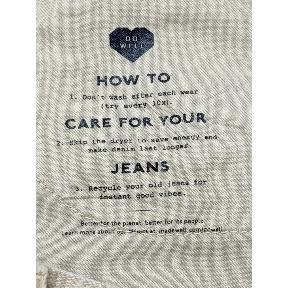 Madewell Baggy Jean Shorts Women's 32 Beige High Rise Denim Shorts NWT
